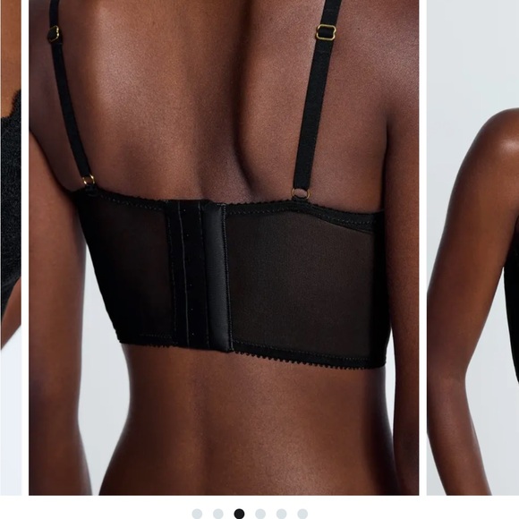 New Pepper Lace Lift Up Corset Scarlet Two Tone Size 32B Red Boning NWT Romantic - Picture 5 of 16